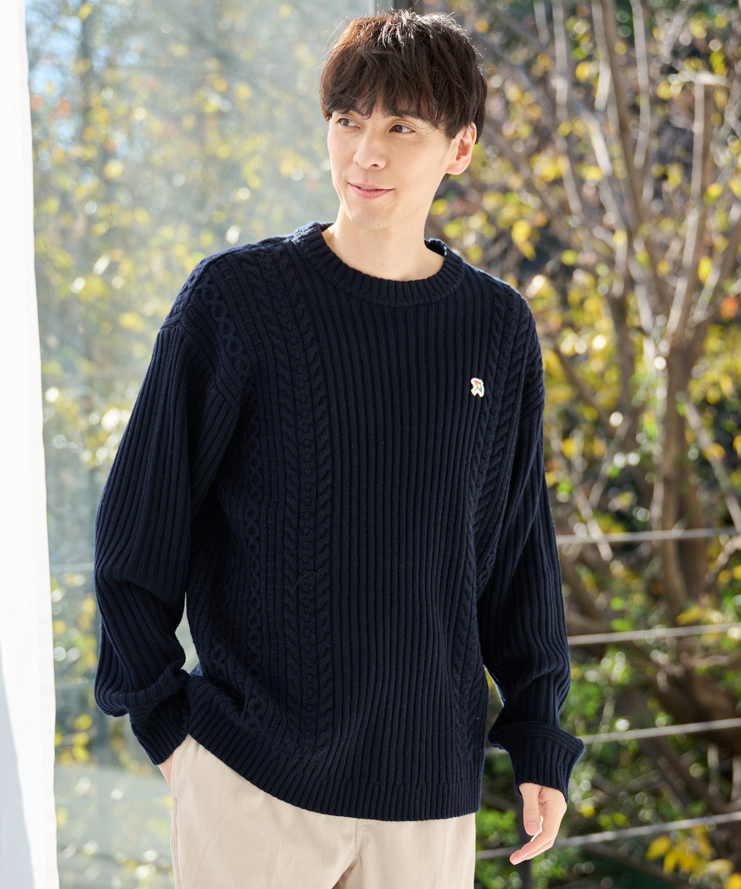 Arnold Palmer シェア ミックスパターン ニットプルオーバー